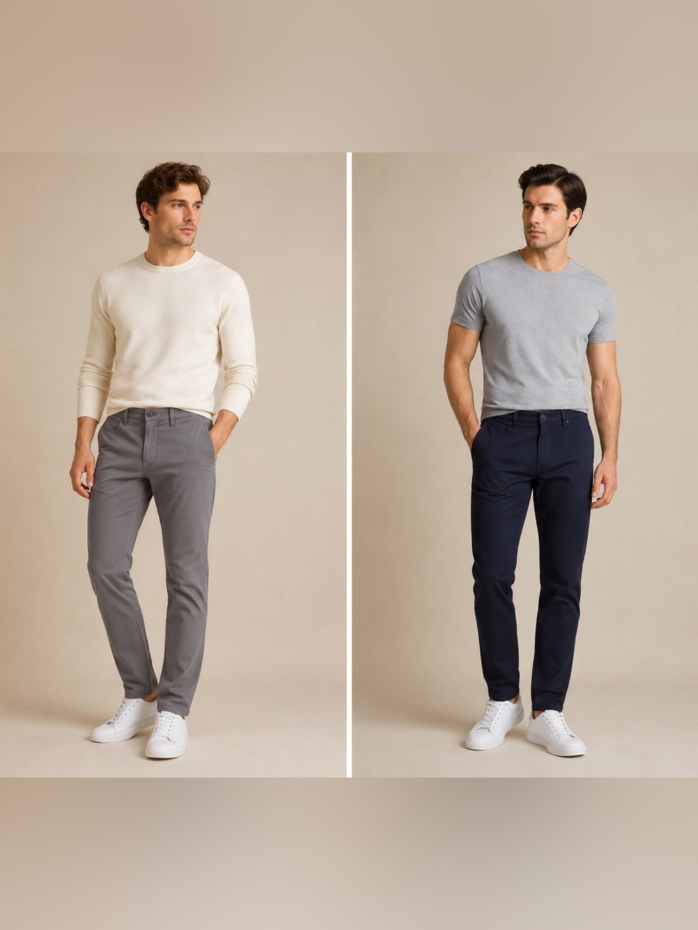 Michael Kors 2 pairs of Parker slim fit dress pants blue and gray‎